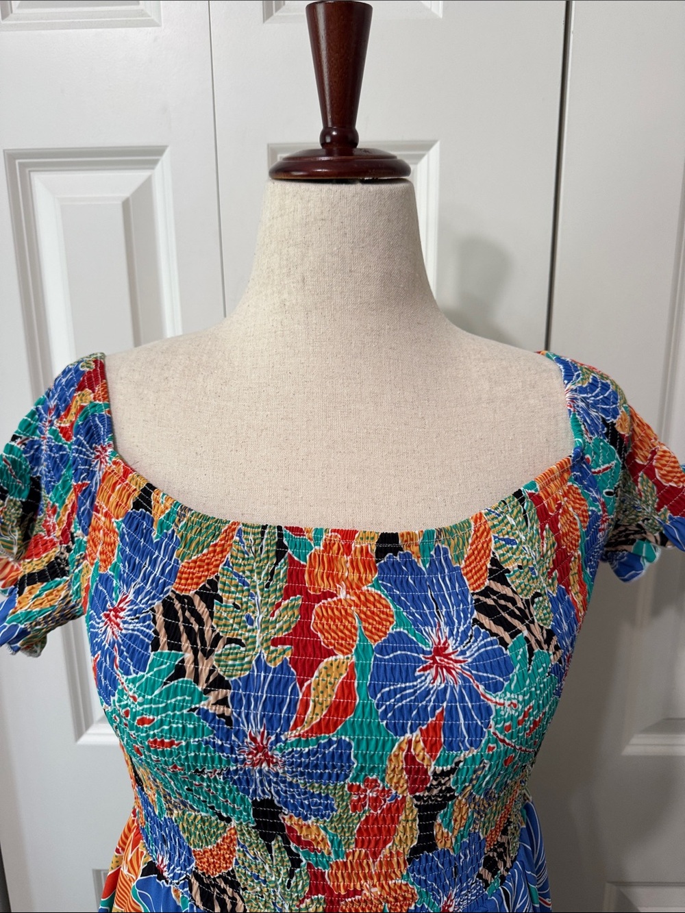 Cupshe Multicolor Tropical Midi Dress, Off or on shoulder - Picture 4 of 8